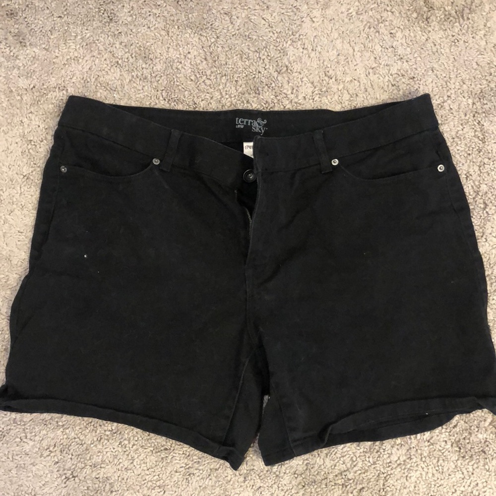 Never worn black jean shorts